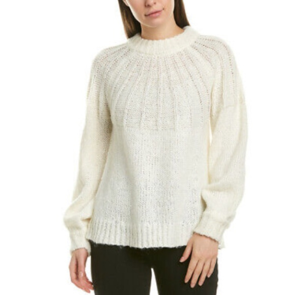 Laundry By Shelli Segal White Wool Blend Sweater Size XL